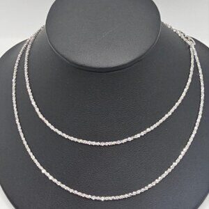 Silver 925 Rhodium Plated Shinny Roc Chain 1.4mm